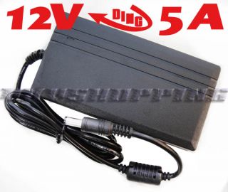 12 Volt 5 Amp (12V 5A) DC Supply AC Power Adapter Charger For PC LCD 