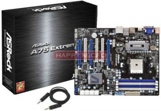 ASRock A75 EXTREME6 FM1 Motherboard AMD A8 3870K 3 0GHz CPU 4GB Memory 