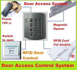 New RFID Door Access Control Security Card Login System 125K Keyfob 
