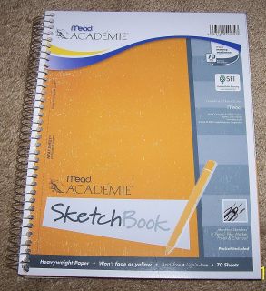 Mead Academie Wirebound Sketch Book 11 x 8 In 70 Sheets 54404