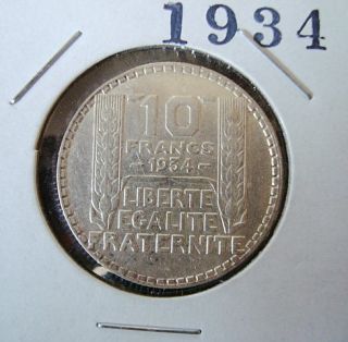 france 1934 10 francs silver coin p turin shipping us $ 4 99 overseas 