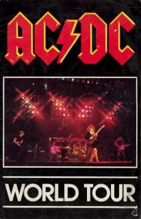 AC/DC 1980 BACK IN BLACK HELLS BELL TOUR CONCERT PROGRAM BOOK