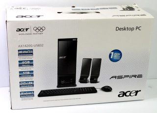 New Acer AX1420G U5832 4GB RAM 1TB HD 3 1GHz Quad Core