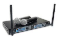   Quality UHF 1208XR Two Rechargeable Wireless Karaoke Microphone