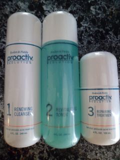 Proactiv 3pc 8oz Acne Treatment Kit Cleanser Toner Lotion Free SHIP 