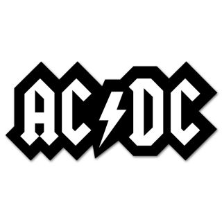 ACDC AC DC Music Logo Bumper Sticker Decal 6 x 4