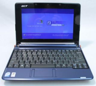 Blue Acer Aspire One ZG5 Netbook with Power Adapter
