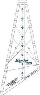    22 5 Phillips Fiber Art Acrylic Ruler for a Square Wedge Quilt Block