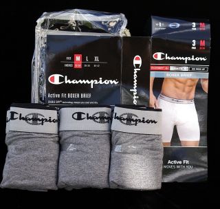 Pack Champion Active Fit Boxer Briefs Gray
