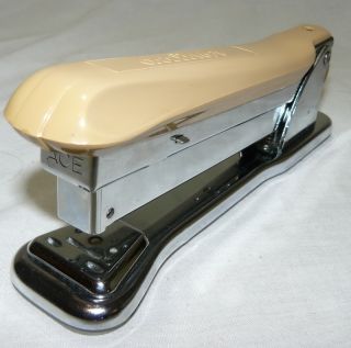 Vintage Industrial Ace Liner 502 Stapler Mid Century Art Deco Desk 