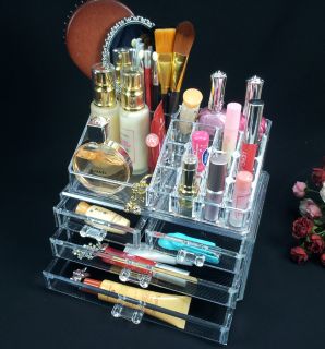 Cosmetic Organizer Makeup Drawers Organizer Acrylic Clear Luxury 