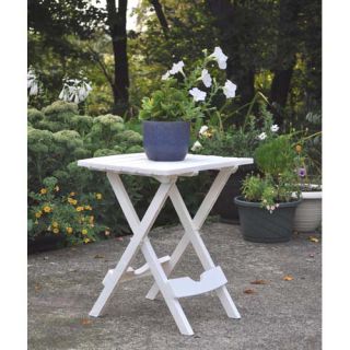 Adams Manufacturing White Quik Fold Resin Outdoor Side Table