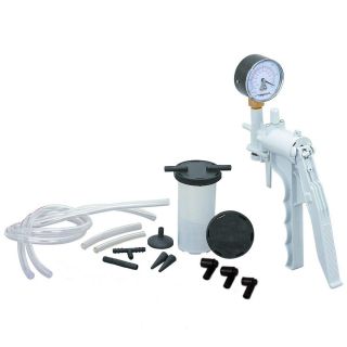 Brake Fluid Bleeder Hand Vacuum Pump Tester Kit w/ adapters case