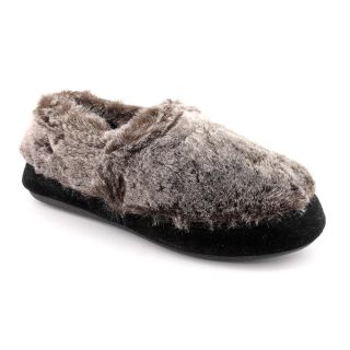Acorn Tex Moc Womens Size 9.5 Gray Artificial Fur Slipper Shoes