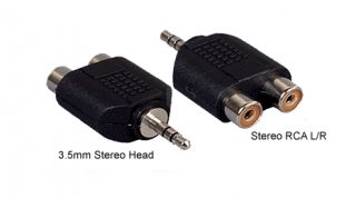 5mm Stereo Plug to 2 RCA Jack Audio Y Adapter