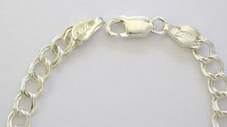 favorites sterling silver charm link bracelet 7 1 2 new