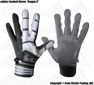 Adidas Football Gloves Reggie Bush II s Gray x White