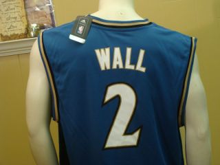    Wizards John Wall 2 New Adidas NBA Authentics Basketball Jersey Lrg
