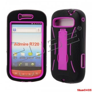 Case Samsung Admire / Vitality R720 Heavy Duty Black Skin Pink Snap 