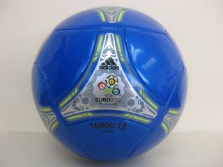 New Adidas Tango 2012 Glider Soccer Ball Blue Silver Size 5 X49930 