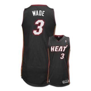   Wade Miami Heat Blck Revolution 30 Authentic Adidas NBA Jersey