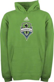 Seattle Sounders Youth Green Adidas Primary Logo Hooded Sweatshirt 