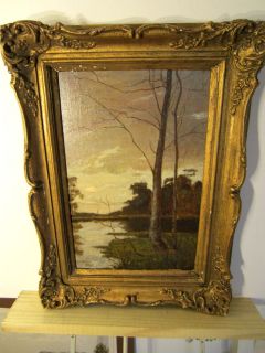 ANTIQUE 19TH C PAINTING BY Charles Waldo Adin DATED 1865 LISTED