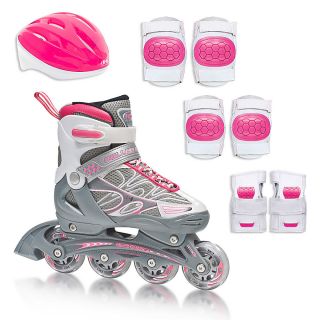 Roller Derby ZX 9 Pack Adjustable Girls Inline Skates 2012 2012