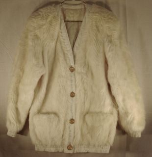 Adolfo Sport Leather and Rabbit Fur Coat