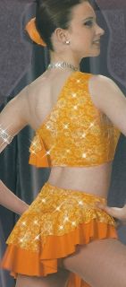   Lace Two Piece Dance Costume Jazz Tap Ballroom Contemporary