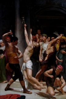 William Bouguereau The Flagellation of Christ Repro, Hand Painted Oil 