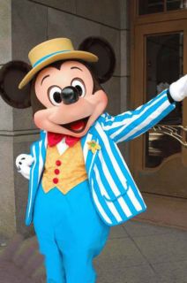 Professional Blue Mickey Mouse Mascot Costume Adult Size for Great 