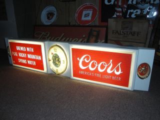 Huge Coors Lighted Advertising Clock Adolph Coors Golden Colorado 