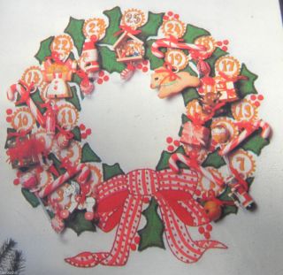 Vintage Bernat Advent Wreath Calendar Kit Count The Days Til 