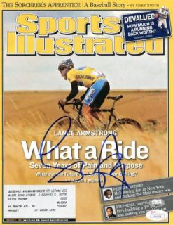 Lance Armstrong Autographed Sports Illustrrated   JSA Certified