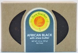 African Black Soap by Sunfeather 4 3 oz Bar Soap