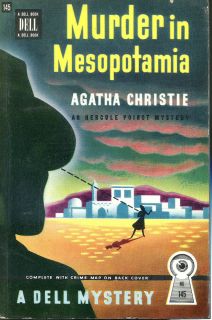 Murder in Mesopotamia Agatha Christie Vintage Dell Mapback Mystery PB 