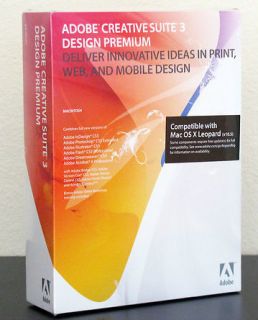 Adobe Creative Suite 3 Design Premium for Mac 1 User Full Version P N 