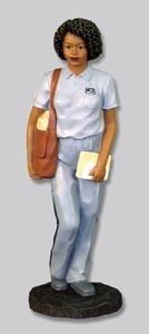 African American Figurine US Postal Service Female Letter Carrier 