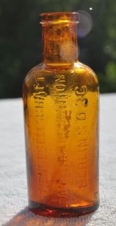 1930s Germany AGFA Photo Developer Solution Embossed Antique Bottle 