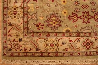Mint Green Color 4x6 Antique Look Agra Rug