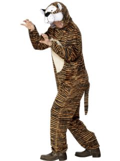 Adults Unisex Tiger Animal Smiffys Fancy Dress Costume M