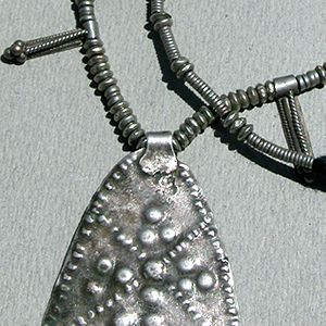Old Silver Fertility Charm African Necklace Ethiopia 2