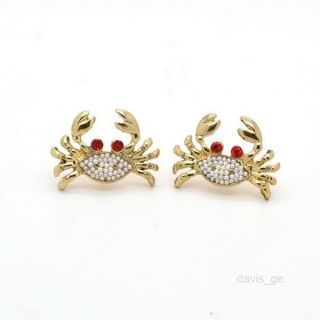   Jewelry Pretty Golden Crab Earring Stud AHN Pretty gift for girls Kids