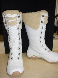 Womens Ahnu Tahoe Waterproof Event Vibram Winter Snow Boots White Sz 