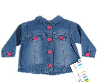 Agatha Ruiz de La Prada Butterfly Summer Jacket Coat Denim Baby Blue 