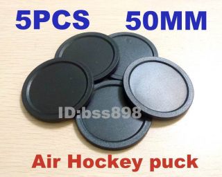   5pcs Black Air Hockey Table 5 Mini Pucks 50mm Puck 2 New