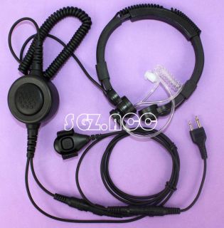 Military Tactical Throat Mic Headset Earpiece for Midland Walkie 