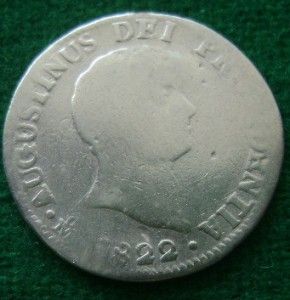 1822 Mexico Empire of Iturbide Silver 2 Reales MO JM