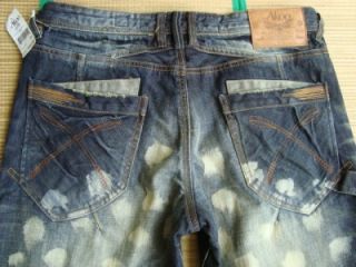 New $107 Akoo by TI Men Distressed Jeans 38 x 33 Ruger Jean Insane 